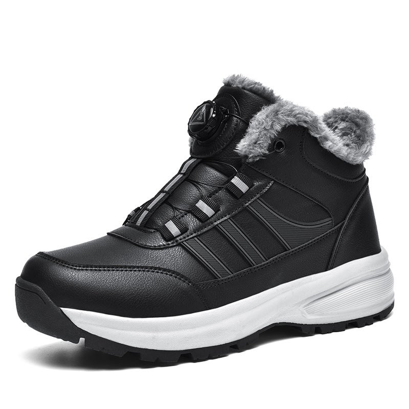 2024 Men'S Plus Size Fleece-Lined Outdoor Hiking Men'S Shoes Waterproof Non-Slip Warm Snow Boots Martin Cotton Shoes Men - Image 1